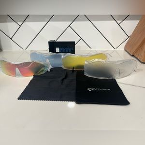 OUTLIERR Sunglasses with 5 Lenses Anti-UV400(Matte Black)